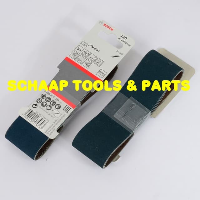 reservering Bijwonen professioneel Bosch Schuurbanden 40 x 305 mm korrel 120 metaal voor PVS300AE GVS350AE per  3 verpakt | 2608606222 | Schaap Tools & Parts