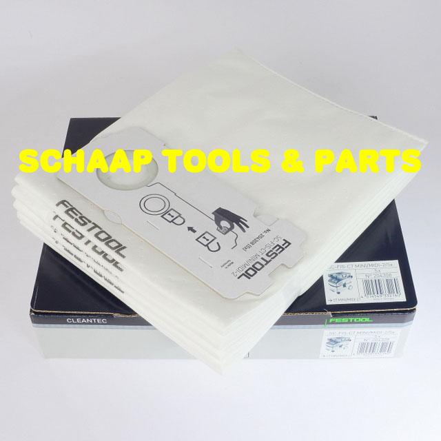 5 Filter Bags, Compatible With Festool Vacuum Cleaner CT15 E, CT Mini Ct Midi Units Manufactured From 2019 Onwards Sc Fis Ct Mini Midi 2 5 Ct15 204308 - Foto 8