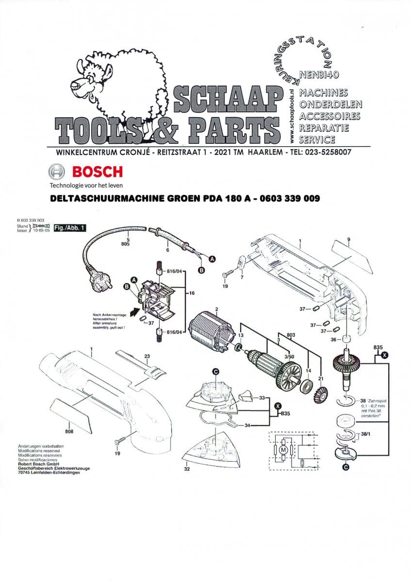 Tactiel gevoel ga zo door Verbinding Bosch Deltaschuurmachine groen PDA 180 A - 0603 339 009 | Schaap Tools &  Parts