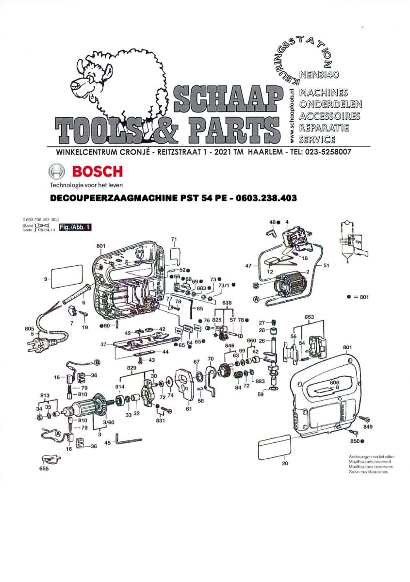 Pornografie impuls Als reactie op de Bosch Decoupeerzaagmachine groen PST 54 PE - 0603 238 403 | Schaap Tools &  Parts