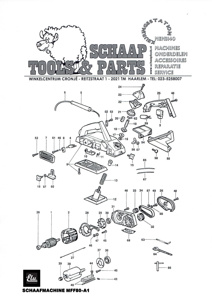 Elu Schaafmachine MFF80 - A1 | Schaap Tools & Parts
